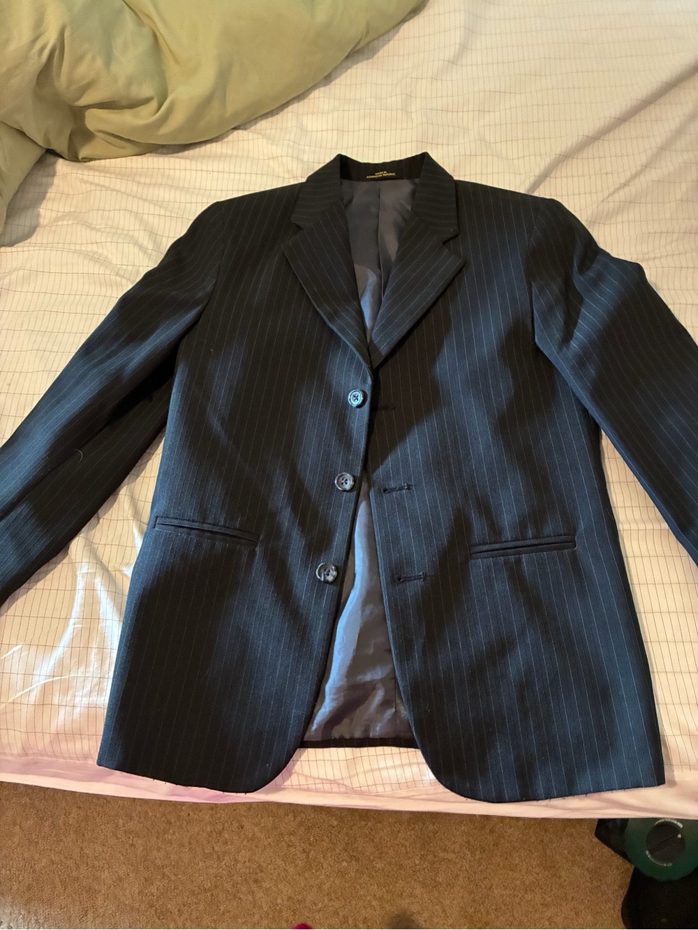 Boys' black Pinstripe Blazer - Classic Three-Button Jacket